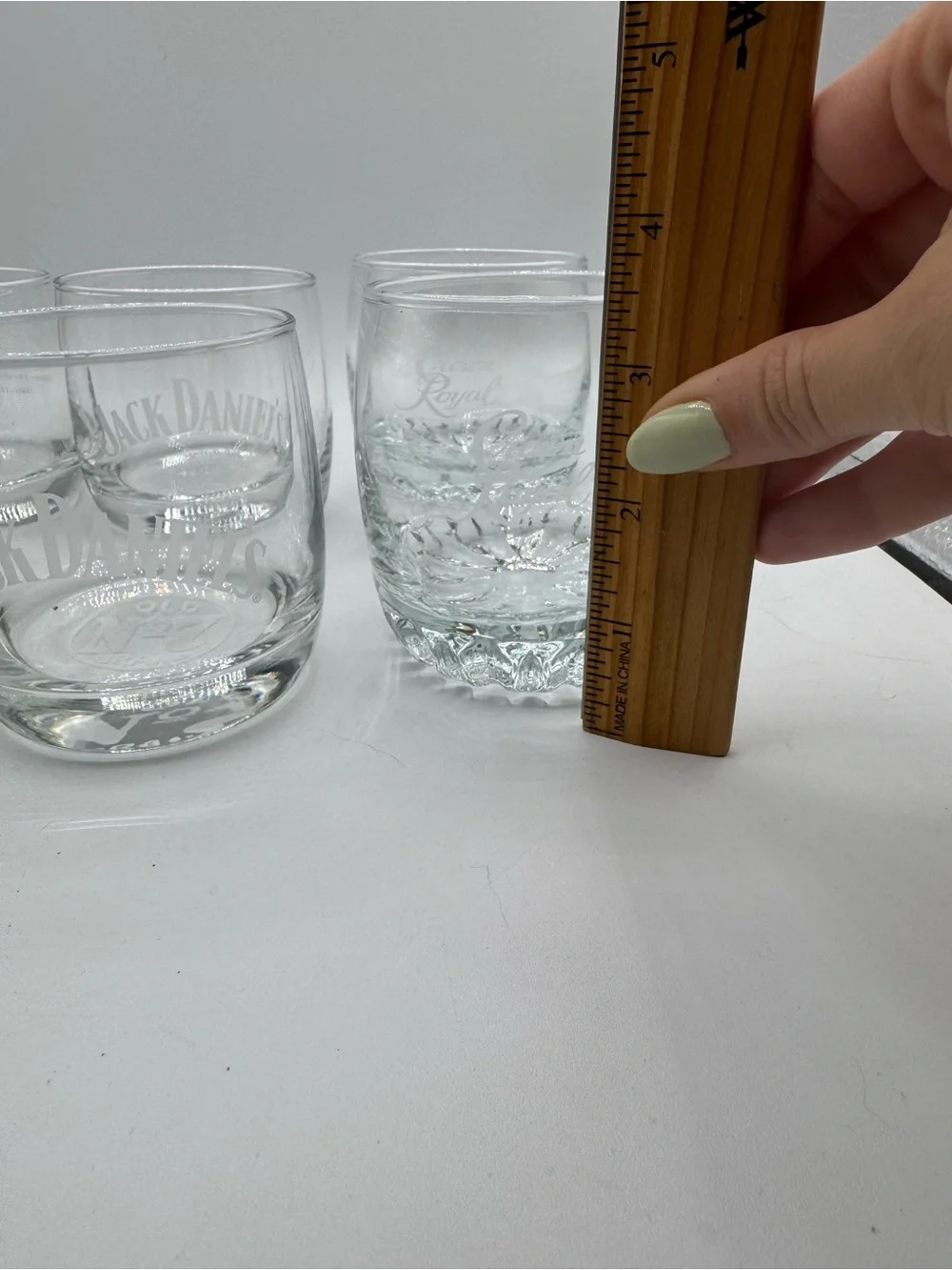 Alcohol Branded Rocks Glasses Set of Six Jack Daniels, Crown Royal
